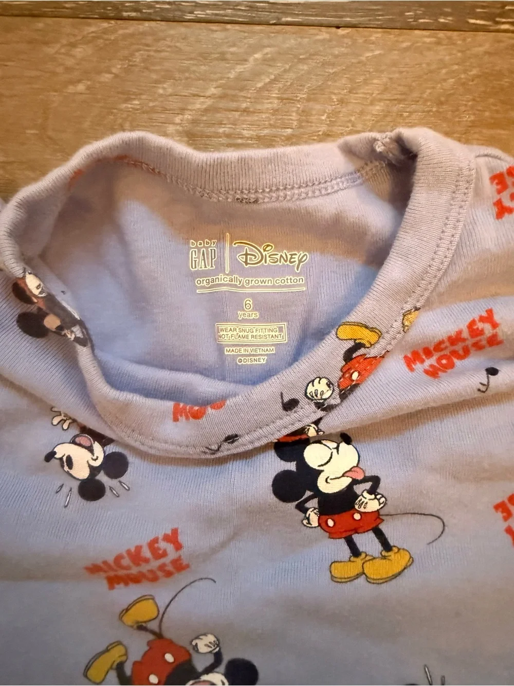 GAP Blue Mickey Mouse Short Sleeve Pajama Set